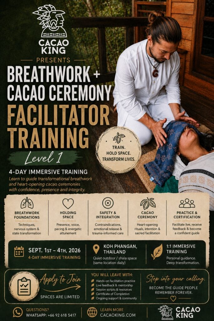 Cacao Ceremony + One Breathwork Facilitator Training Course · Koh Phangan · Koh Phangan