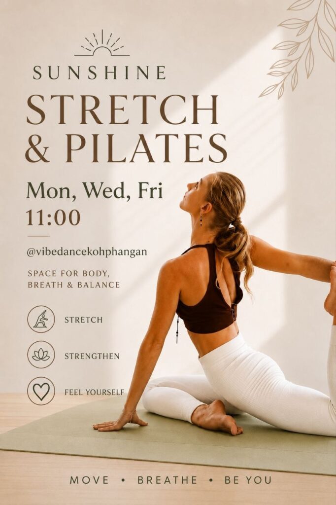 Deep Stretch & Pilates · Vibe Dance Studio · Koh Phangan