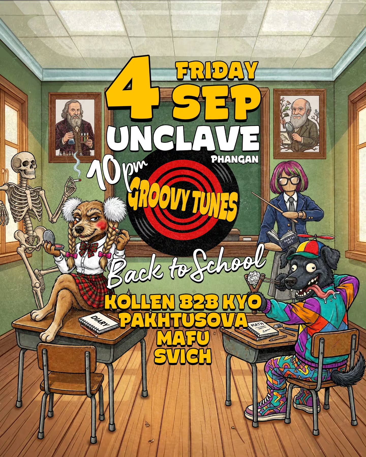 Groovy Tunes: Back to School · Unclave · Koh Phangan