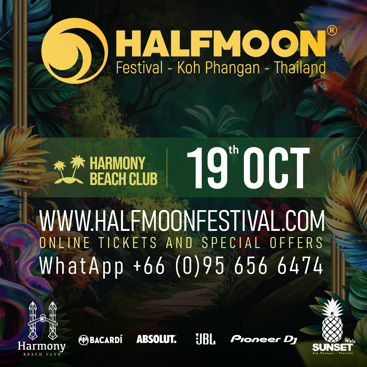Halfmoon Festival — Harmony Beach Club · Harmony Beach Club · Koh Phangan