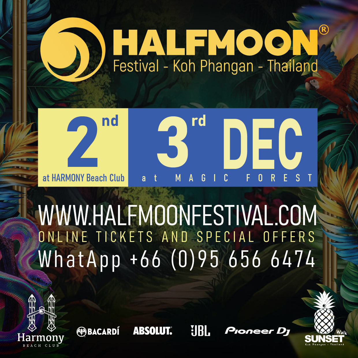 Halfmoon Festival — Harmony Beach Club · Harmony Beach Club · Koh Phangan
