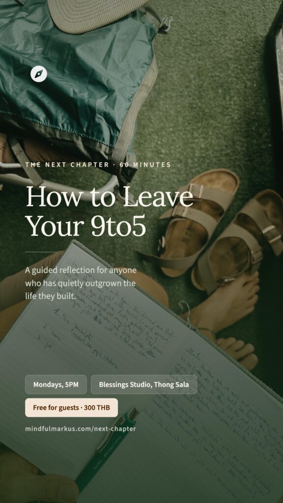 Next Chapter: How to Leave Your 9-to-5 · Blessings Home & Café · Koh Phangan