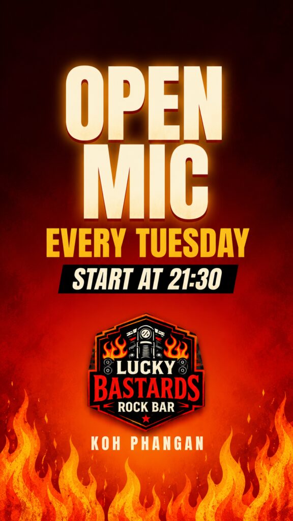 Open Mic Night · Lucky Bastard's Rock Bar · Koh Phangan