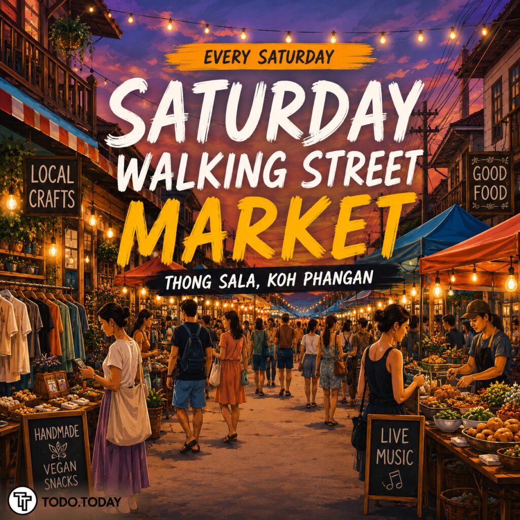 Saturday Walking Street Market · Thong Sala Pier · Koh Phangan