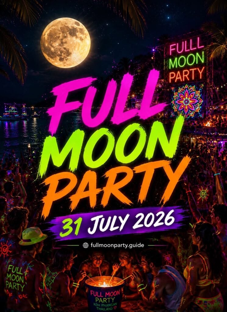 The Original Full Moon Party Koh Phangan · Haad Rin · Koh Phangan · Crazy GAKKO