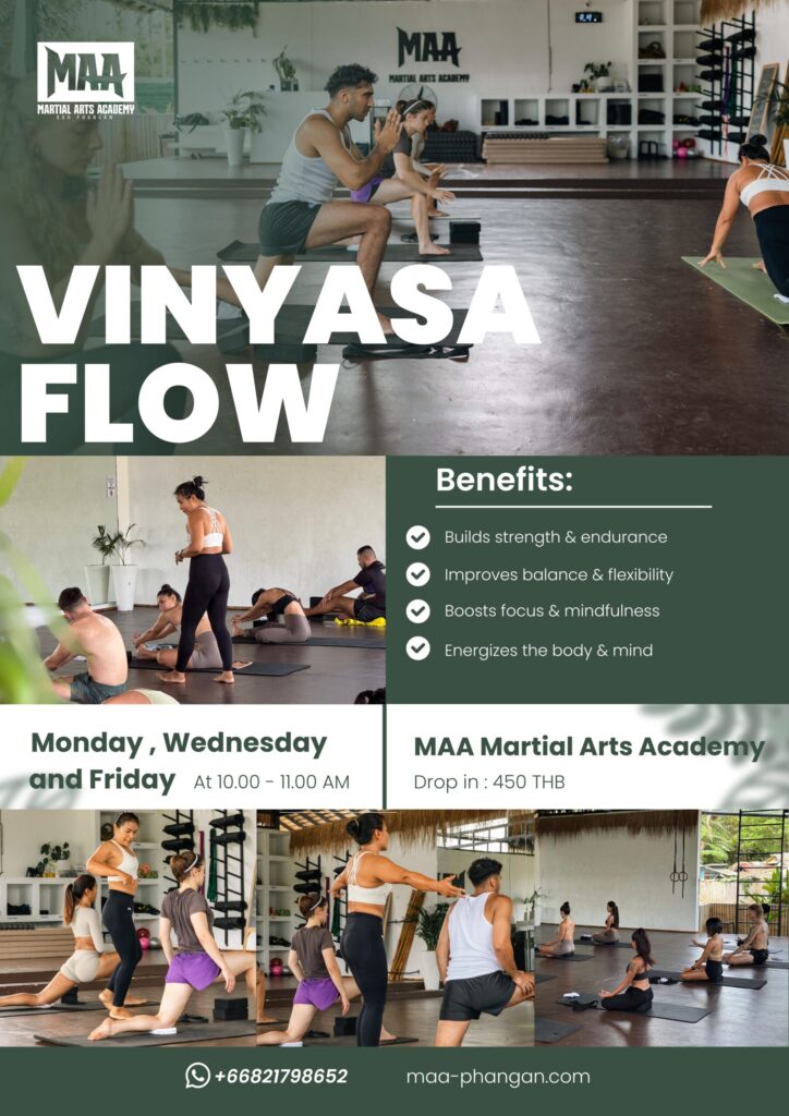 Vinyasa Flow + Ice Bath · Martial Arts Academy · Koh Phangan