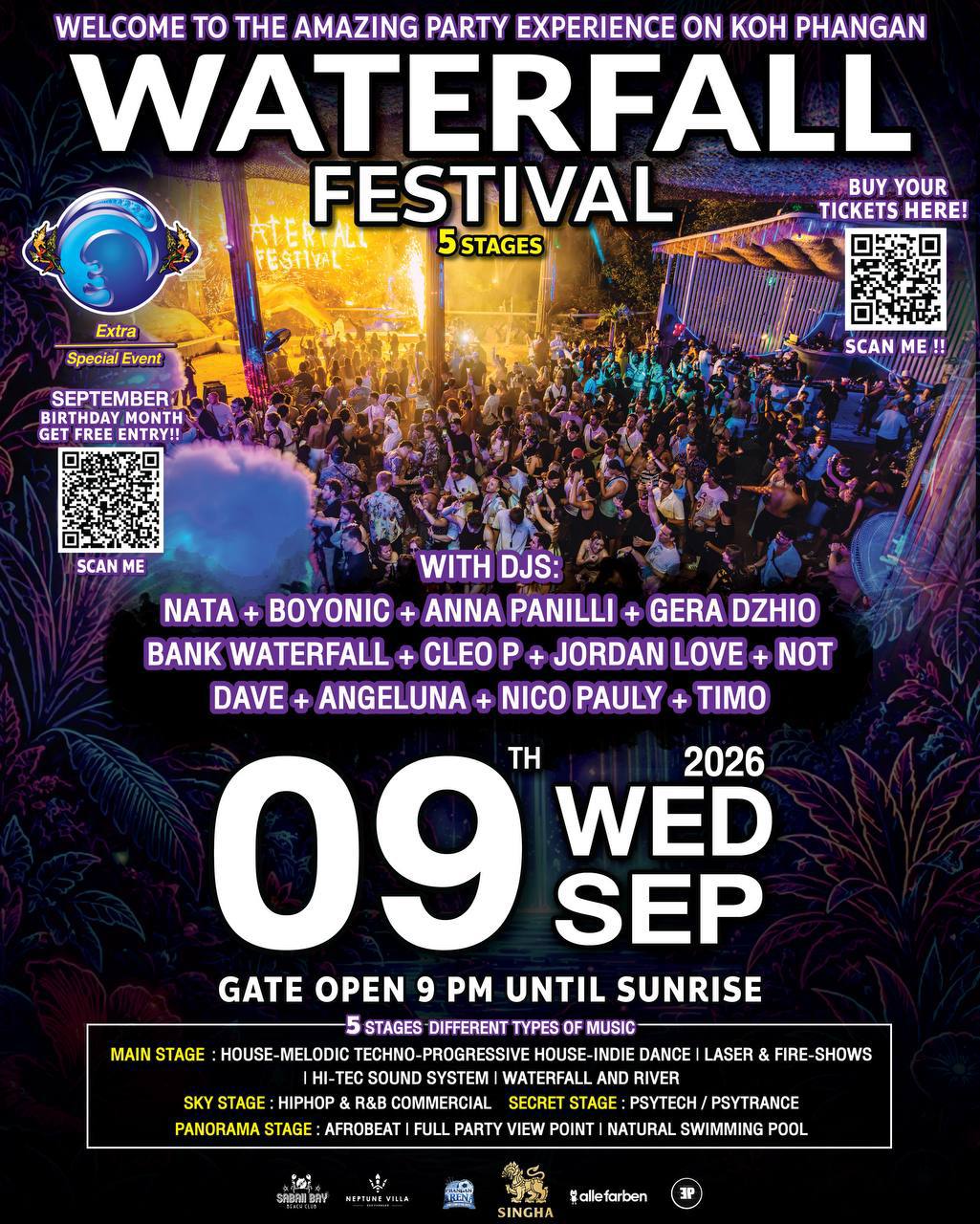 Waterfall Festival · WATERFALL FESTIVAL · Koh Phangan