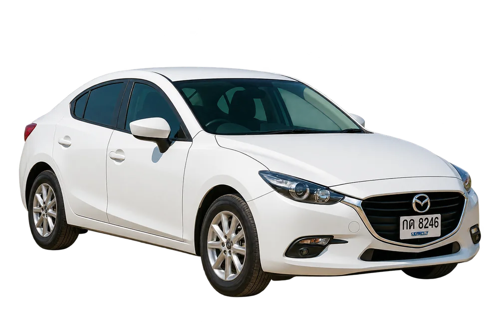 Mazda 2 Skyactiv Sedan — car rental in Koh Phangan on Crazy GAKKO; representative model image