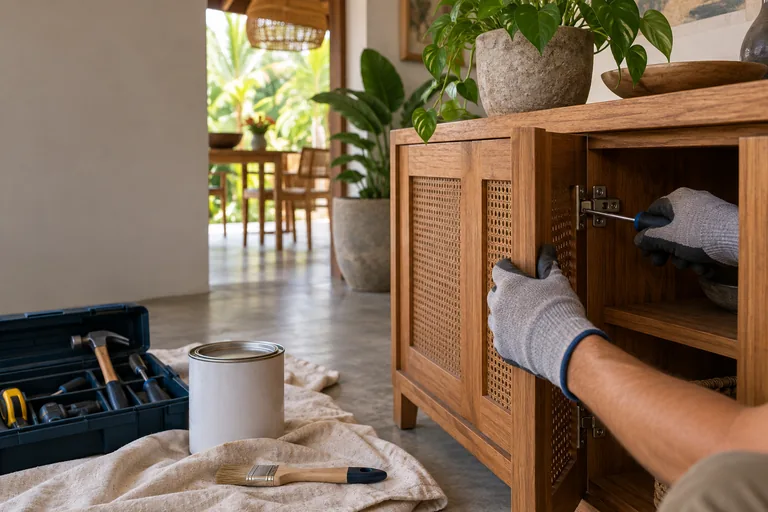 Service illustration: Furniture repair and home renovation tools