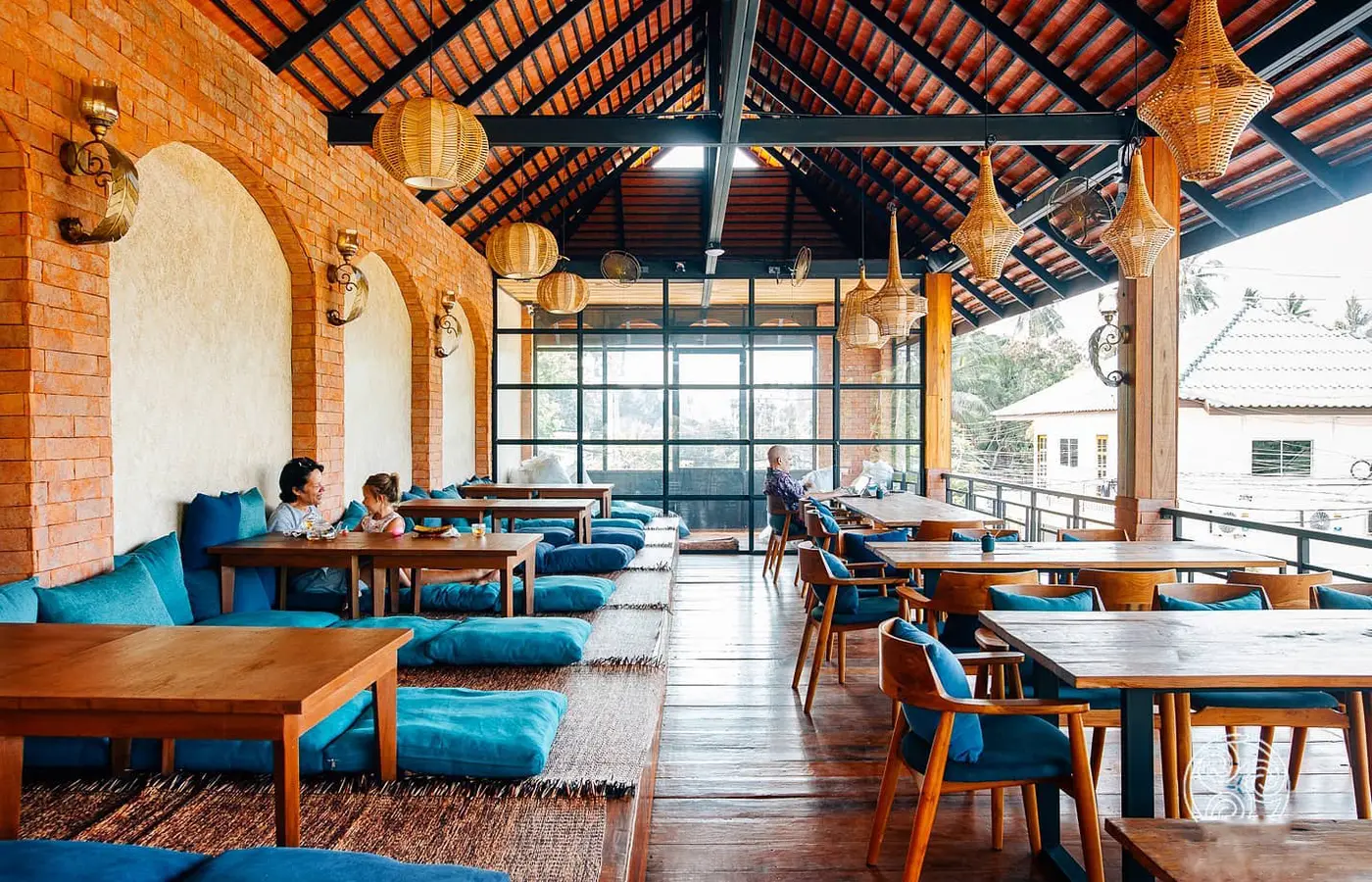 Spacious upstairs seating at Indigo Cafe Koh Phangan