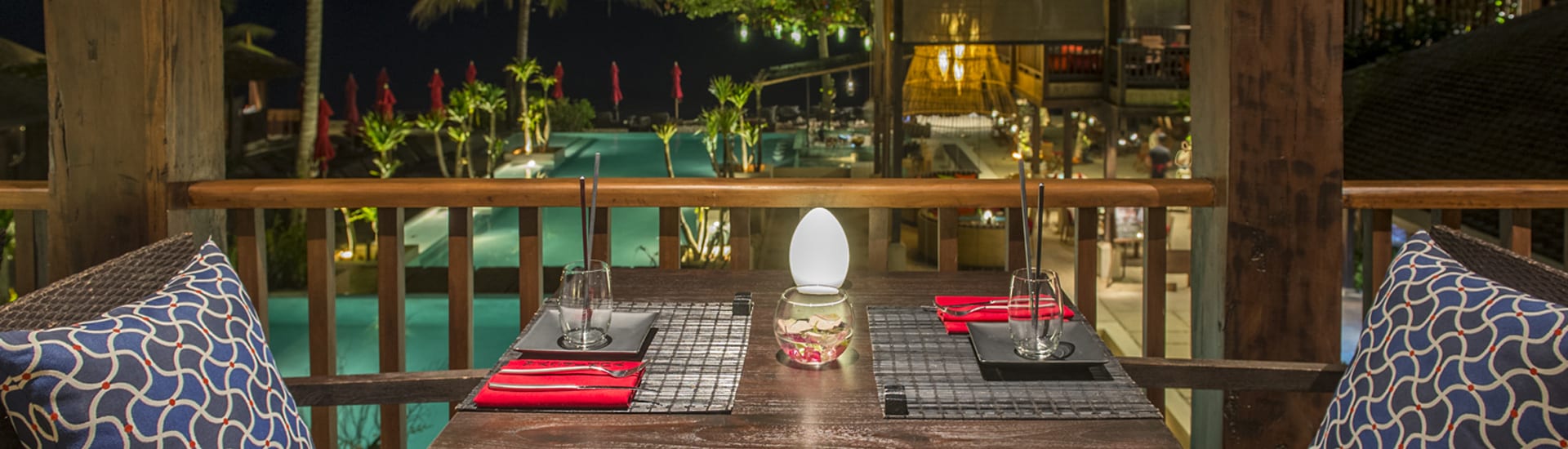 The elegant open-air setting at Yukinoya Japanese restaurant